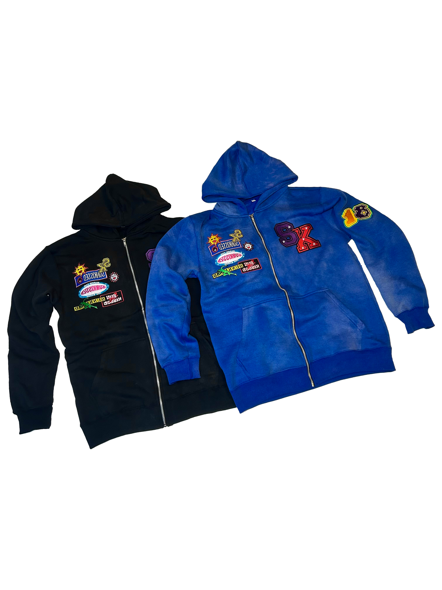 Blue What The SK* Zip-Up Hoodie